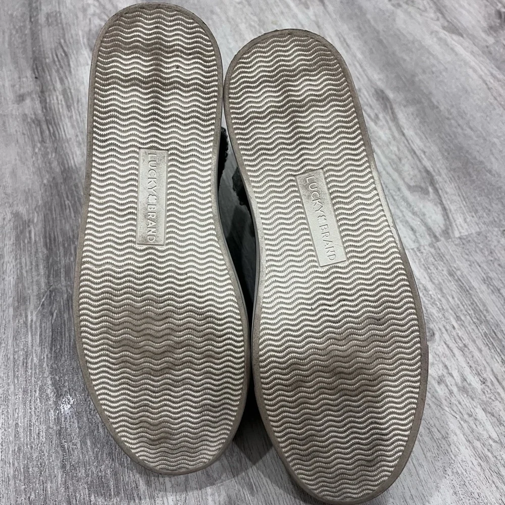 Lucky Brand black suede bootie sneakers  9.5